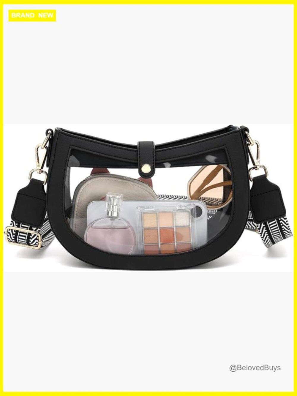 Stadium Approved Clear Crossbody Bag See Through Transparent Purse For Concerts